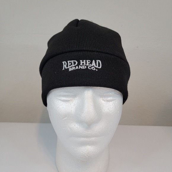 Red Head Brand Co‎ Beanie Cap Hat Black Skull Cap Fleece Lined Medium/ Large - Picture 1 of 9